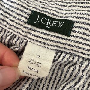 J. crew linen blend mini skirt - pockets!